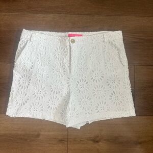 White Eyelet Women's Shorts